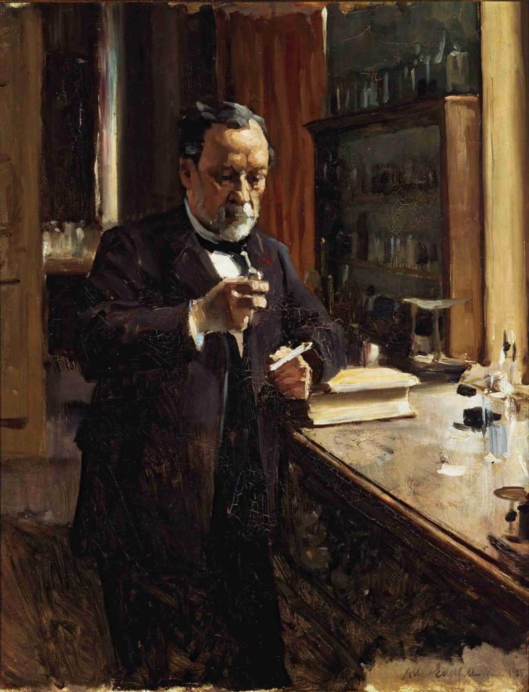 Study for the Portrait of Louis Pasteur,Albert Edelfelt,Oil Painting,Oil Painting, 1boy, male focus, solo