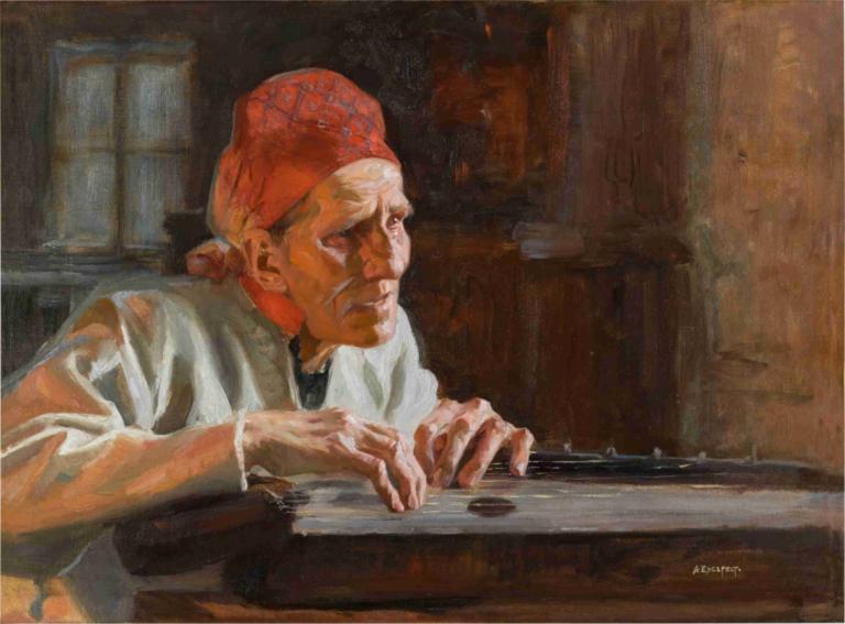 The Poet, Larin Paraske,Поэт, Ларин Параске,Albert Edelfelt,Альберт Эдельфельт,Картина Маслом,Картина Маслом