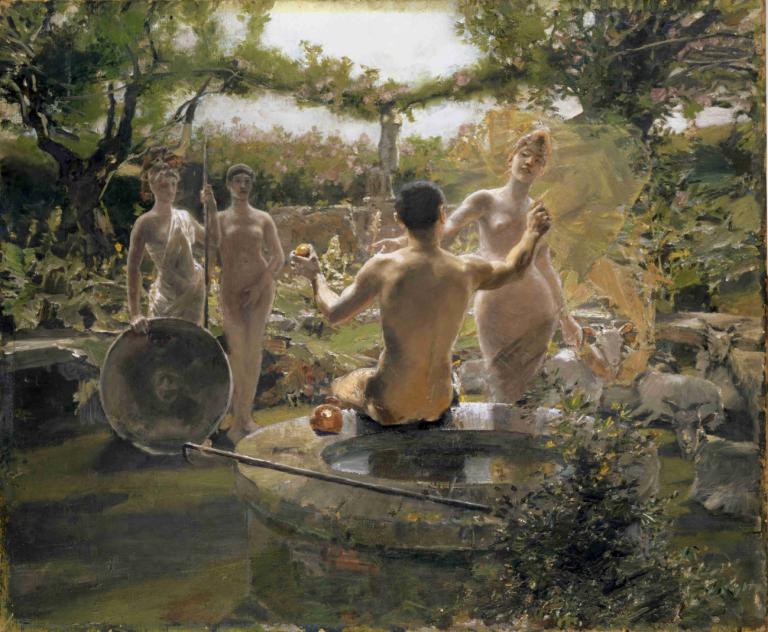 The Judgement of Paris,Phiên tòa Paris.,Albert von Keller,- Albert Von Keller.,Tranh sơn dầu,Tranh sơn dầu