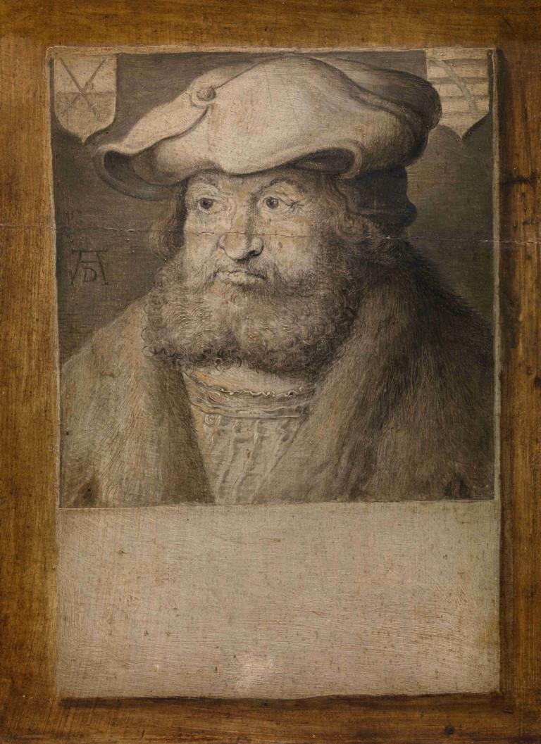 Frederick III, Elector of Saxony,Albrecht Dürer,Sketch,Sketch, 1boy, male focus, solo, facial hair, beard