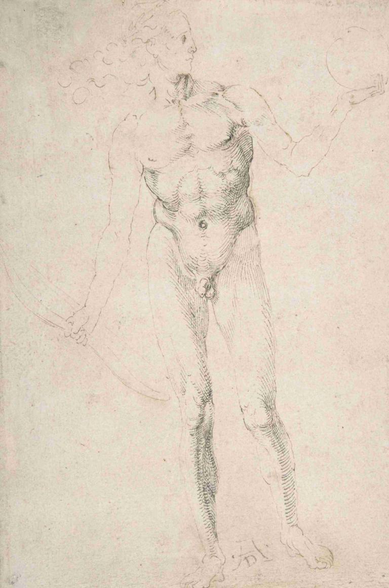 Standing Male Nude Holding a Bow (‘Poynter Apollo’),Pria Berdiri Telanjang Memegang Busur ('Poynter Apollo')