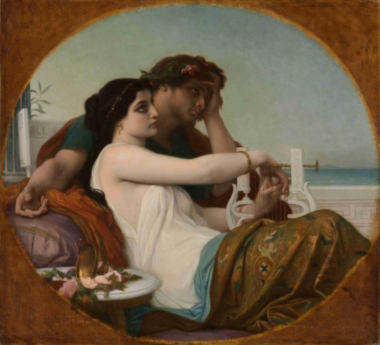 Algae and Boniface,Alexandre Cabanel,Oil Painting,Oil Painting, fine art parody, 1girl, jewelry, 1boy