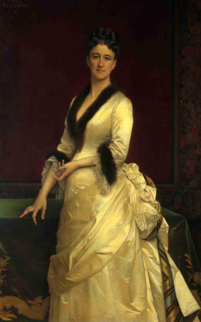 Catharine Lorillard Wolfe,Alexandre Cabanel,Peinture à l'huile,Peinture à l'huile, 1fille, robe, solo