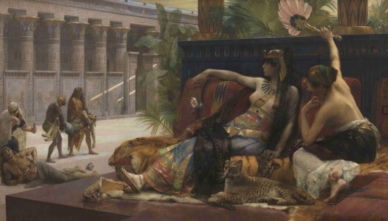 Cleopatra testing poisons on condemned prisoners,Alexandre Cabanel,Oil Painting,Oil Painting, multiple girls