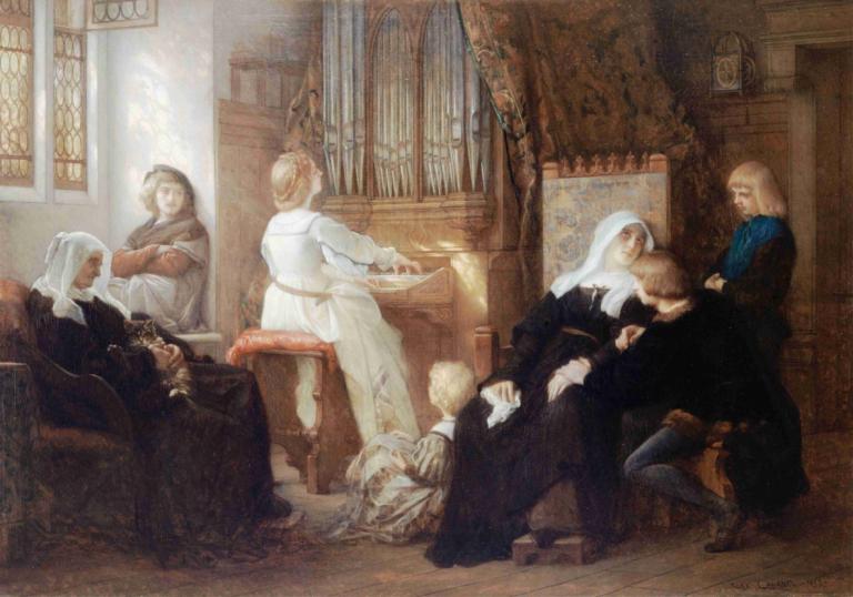 La veuve du maître de chapelle,Janda kepala kapel,Alexandre Cabanel,Lukisan cat minyak,Lukisan cat minyak