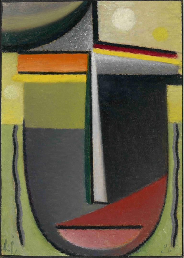 Abstract Head, Inner Vision Green-Gold,Tête abstraite, vision intérieure vert-or,Alexej von Jawlensky