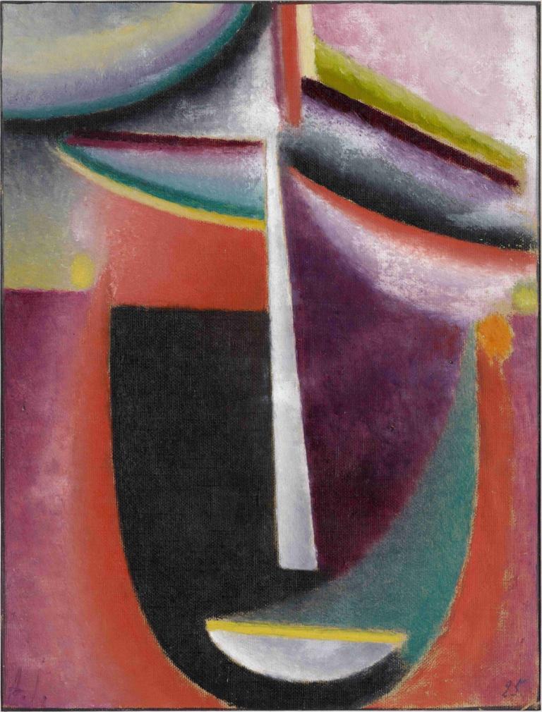 Abstract Head, Mysterium,Abstraktní hlava, mysterium,Alexej von Jawlensky,Olejomalba,Olejomalba, sólo