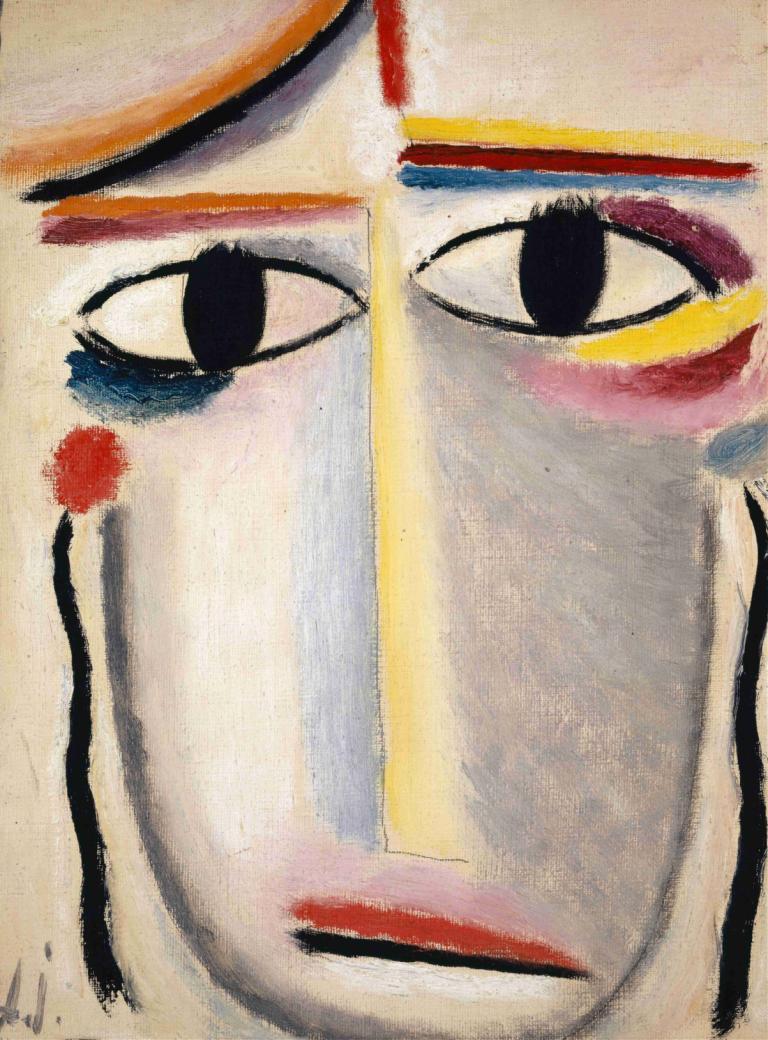 Female Head,Kvinnligt huvud,Alexej von Jawlensky,Oljemålning,Oljemålning, 1 pojke, smink