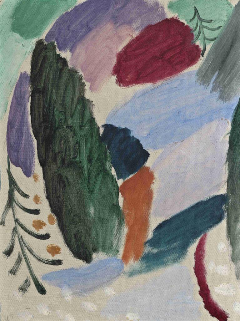 Frosty Day,Frostig dag,Alexej von Jawlensky,Alexei von Jawlensky,Oljemaleri,Oljemaleri, solo, svart hår