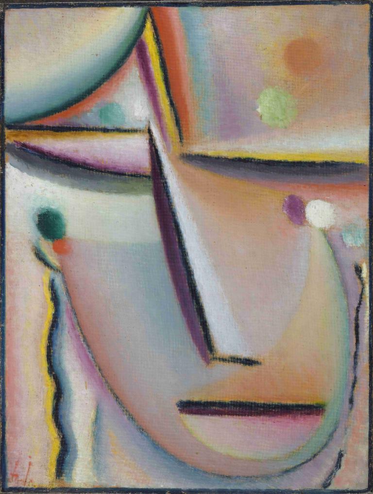 Meditation 'The Prayer',Meditation "Bönen,Alexej von Jawlensky,Oljemålning,Oljemålning, solo, manligt fokus