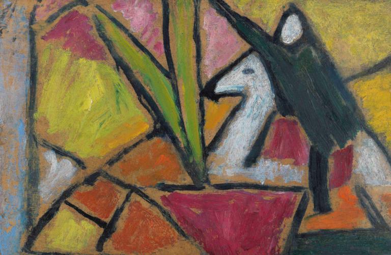 Ohne Titel,Alexej von Jawlensky,Oil Painting,Oil Painting, no humans, pokemon (creature), traditional media