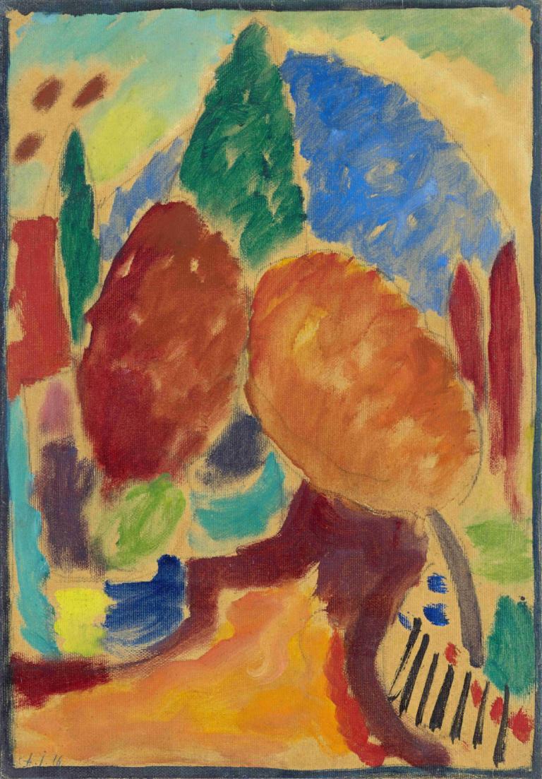 The Orange Path,Het oranje pad,Alexej von Jawlensky,Olieverf,Olieverf, traditionele media, voedsel