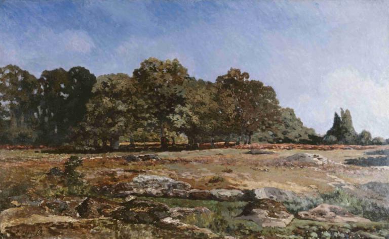 Lisière de la forêt de Fontainebleau,Tepi hutan Fontainebleau,Alfred Sisley,Lukisan cat minyak