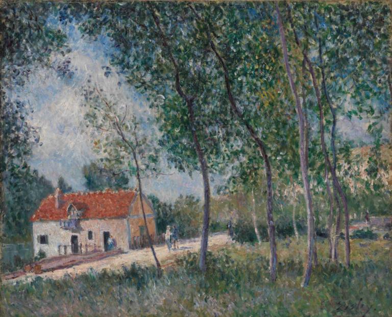 The Road from Moret to Saint-Mammès,เส้นทางจากมอเรย์สู่แม่พระศรีสุทโธ,Alfred Sisley,อัลเฟรด ซีสลีย์