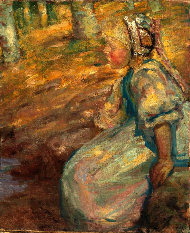 Peasant Girl,Крестьянская девушка,Alice Pike Barney,Элис Пайк Барни,Картина Маслом,Картина Маслом, соло