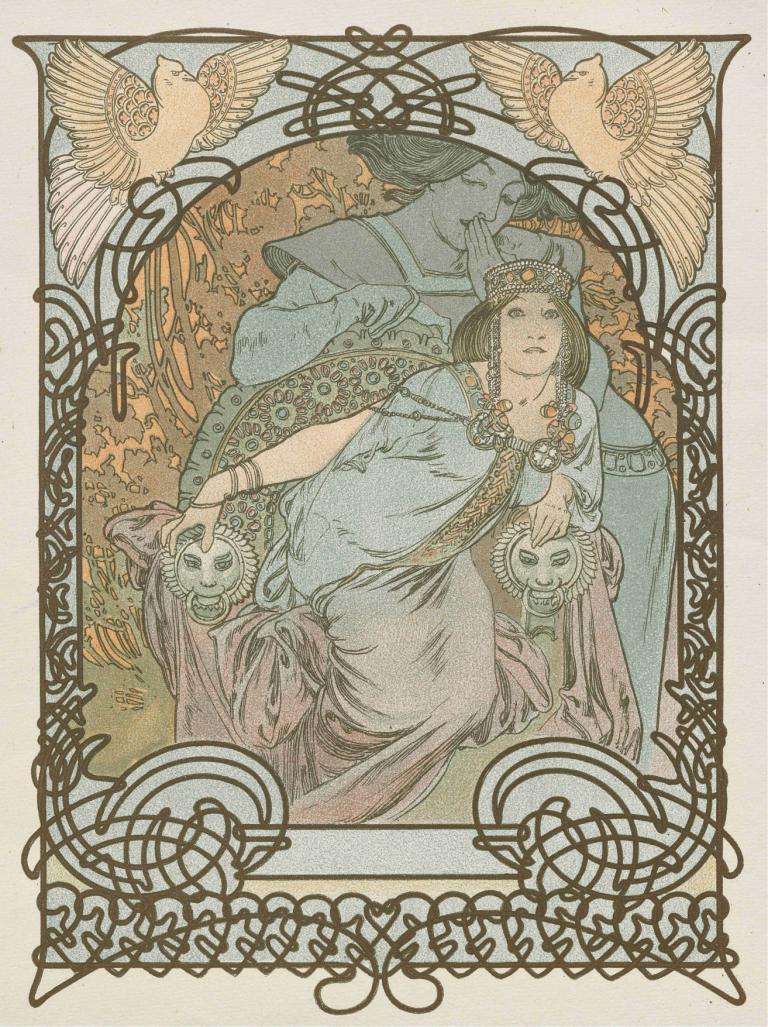 Ilsee, Princesse de Tripoli,Ilsee, princezna z Tripolisu,Alphonse Mucha,Alfonse Muchy,Ilustrace,Ilustrace