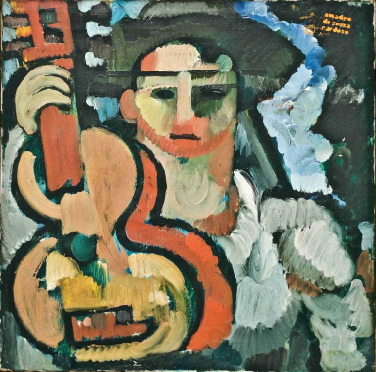 Cavaquinho,Amadeo de Souza-Cardoso,Peinture à l'huile,Peinture à l'huile, 1garçon, foyer masculin