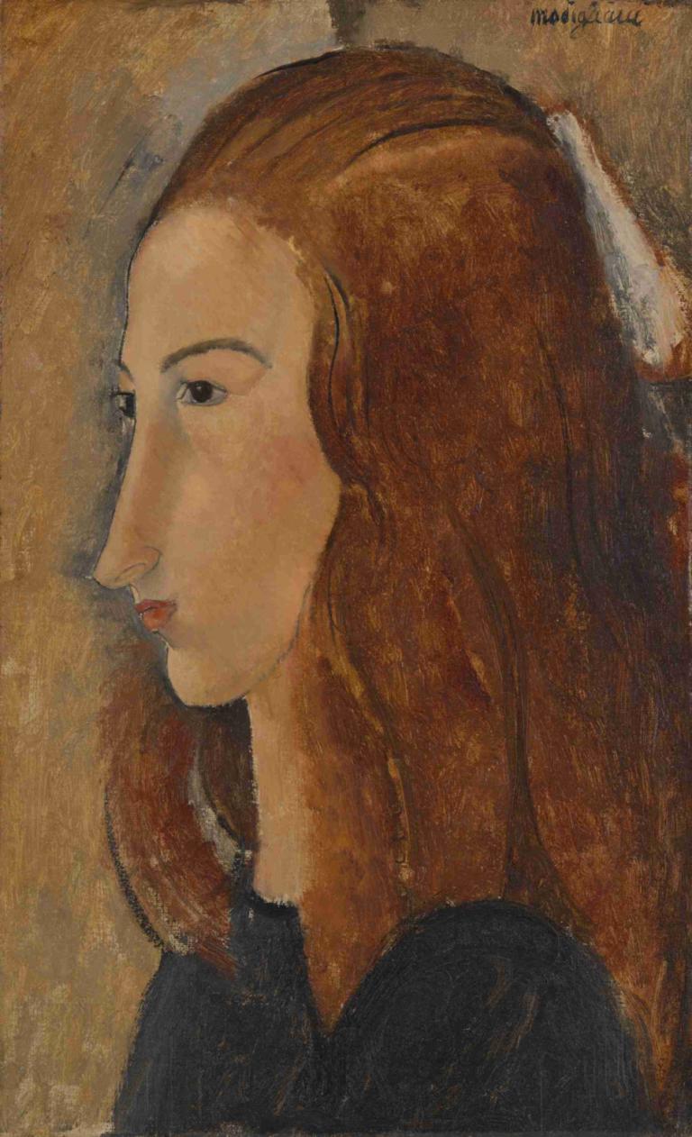 Portrait of a Young Woman,Πορτρέτο μιας νεαρής γυναίκας,Amedeo Modigliani,Ελαιογραφία,Ελαιογραφία, 1 κορίτσι