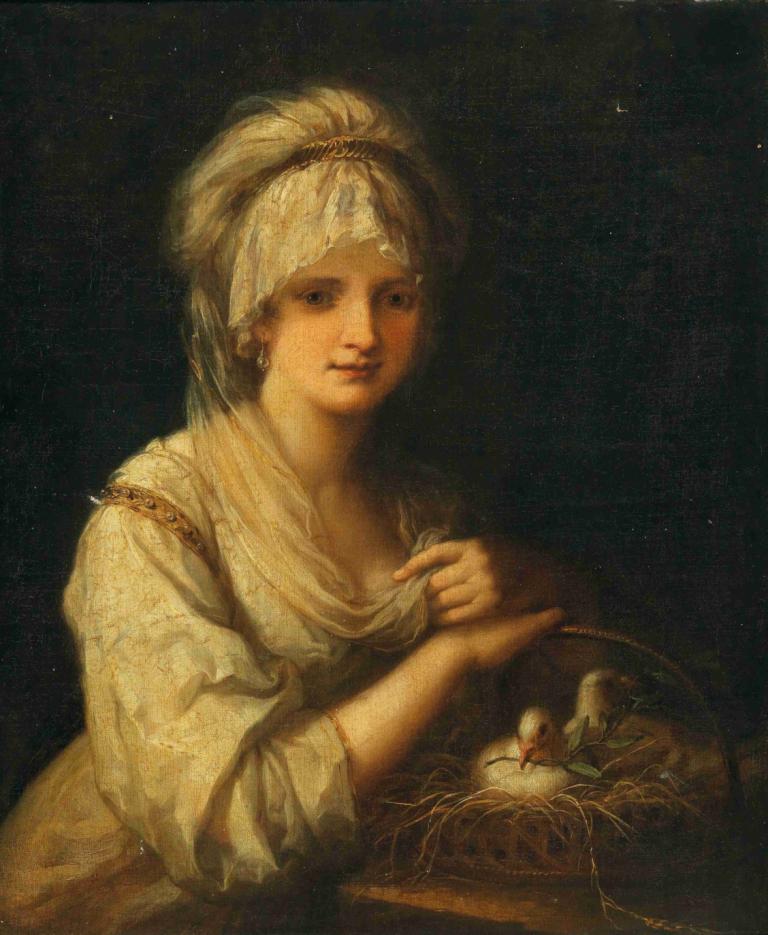 Allegory of Conjugal Peace,부부 평화의 우화,Angelica Kauffmann,안젤리카 카우프만,오일 페인팅,오일 페인팅, 미술 패러디, 여자 1명, 바구니, 현실적인, 독주