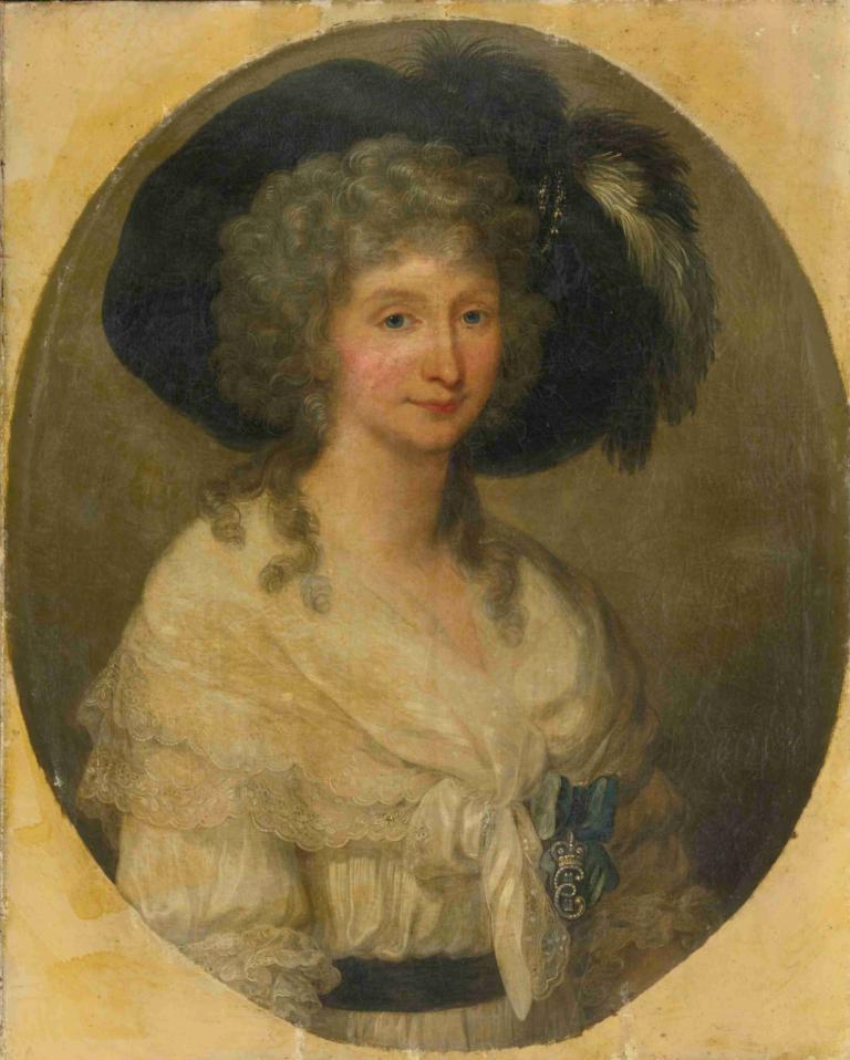 Portrait of Baroness Von Bauer,Ritratto della baronessa Von Bauer,Angelica Kauffmann,Pittura ad olio