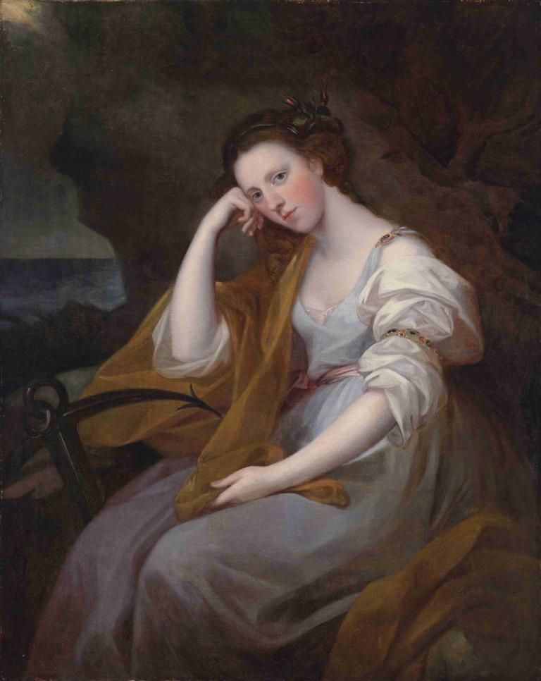 Portrait of Lady Louisa Leveson Gower as Spes (Goddess of Hope),Angelica Kauffmann,Oil Painting,Oil Painting