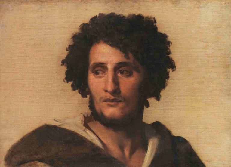 Studienkopf eines Römers,Cap de studiu al unui roman,Anselm Feuerbach,Pictura in ulei,Pictura in ulei, solo