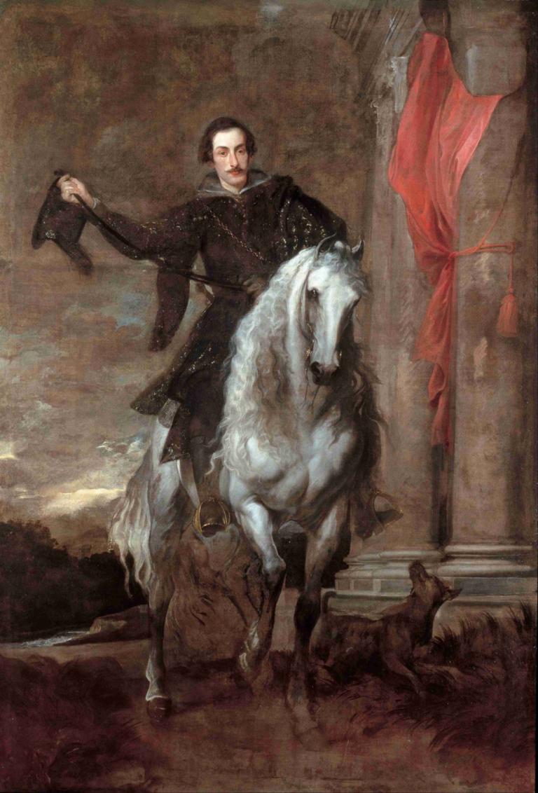 Anton Giulio Brignole-Sale On Horseback,Anton Giulio Brignole - Prodej Na Koni,Anthony van Dyck,Olejomalba