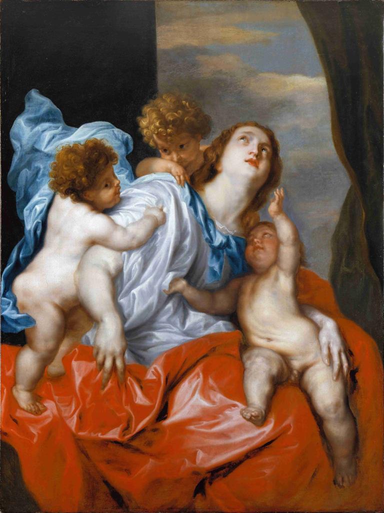 Charity,Charita,Anthony van Dyck,Olejomalba,Olejomalba, parodie na výtvarné umění, parodie, realistický