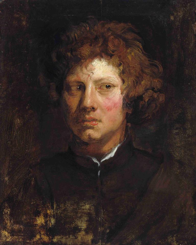 Head of a Young Man,Kepala Seorang Pemuda,Anthony van Dyck,Lukisan cat minyak,Lukisan cat minyak, solo