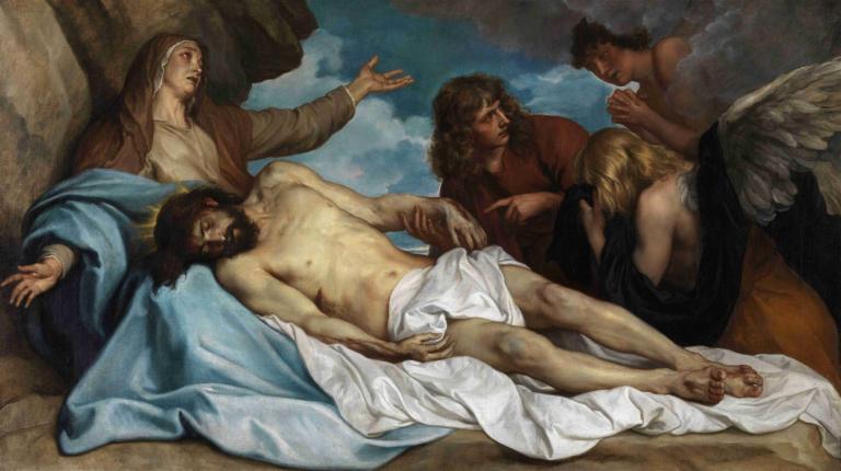 Lamentation of Christ,Anthony van Dyck,Oil Painting,Oil Painting, fine art parody, parody, multiple boys