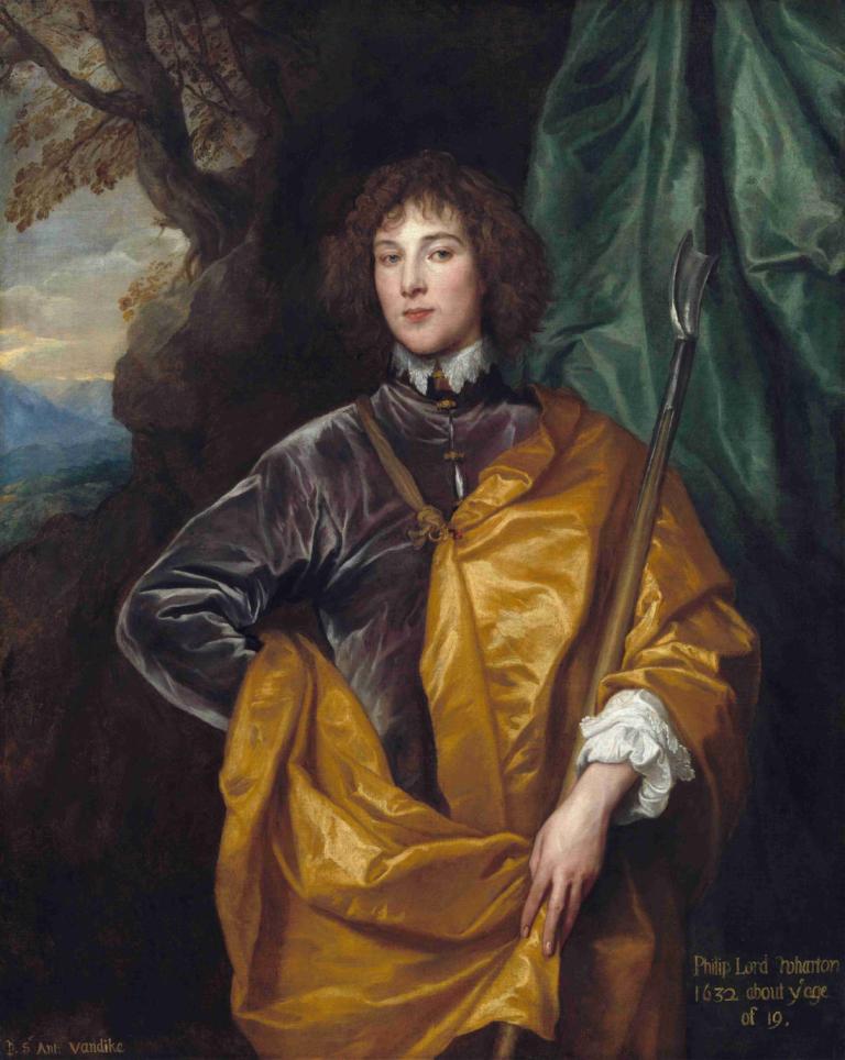 Philip,Anthony van Dyck,Pintura al óleo,Pintura al óleo, parodia de bellas artes, 1 chica, solo, Pelo castaño