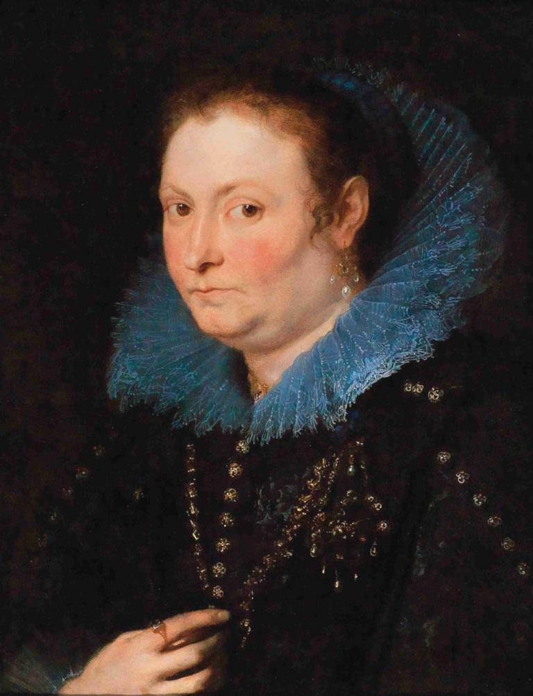 Portrait Of A Lady, Half-Length, Said To Be A Genoese Noblewoman,Anthony van Dyck,Oil Painting,Oil Painting