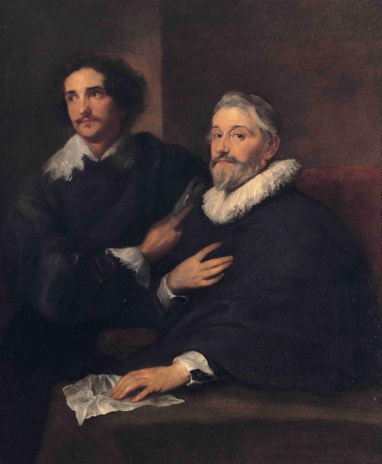 Portrait Of The Engravers Pieter De Jode The Elder And Pieter De Jode The Younger,雕刻家老彼得-德-约德和小彼得-德-约德肖像