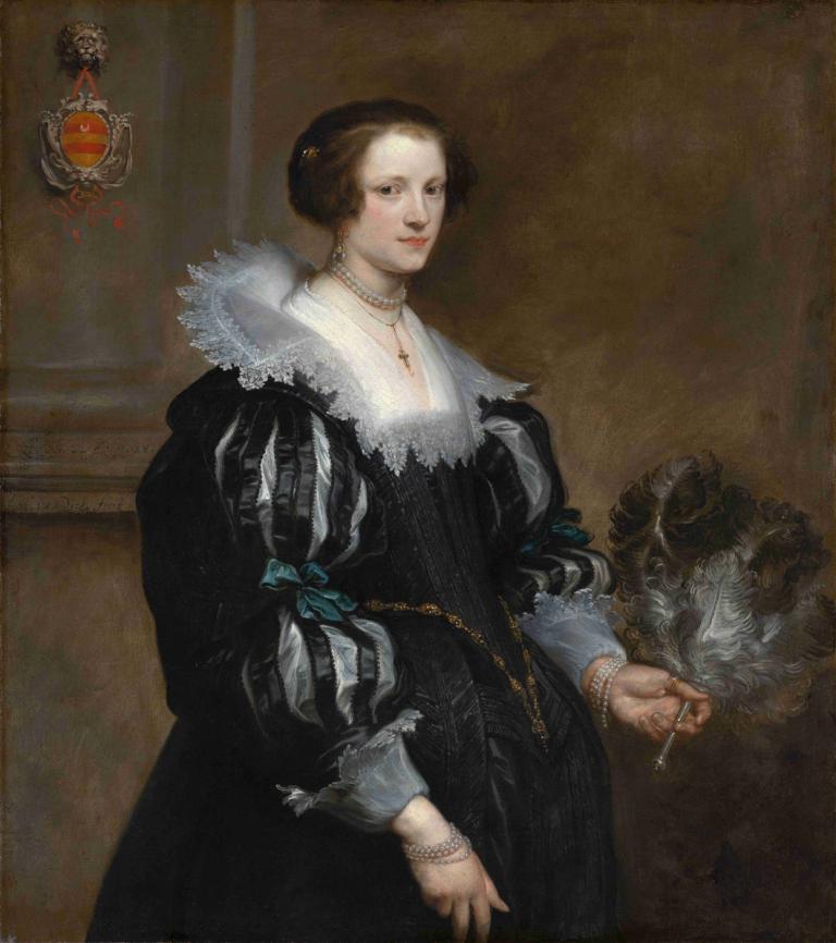 Portrait of Anna Wake,Portret Anny Wake,Anthony van Dyck,Obraz olejny,Obraz olejny, 1 dziewczyna, biżuteria