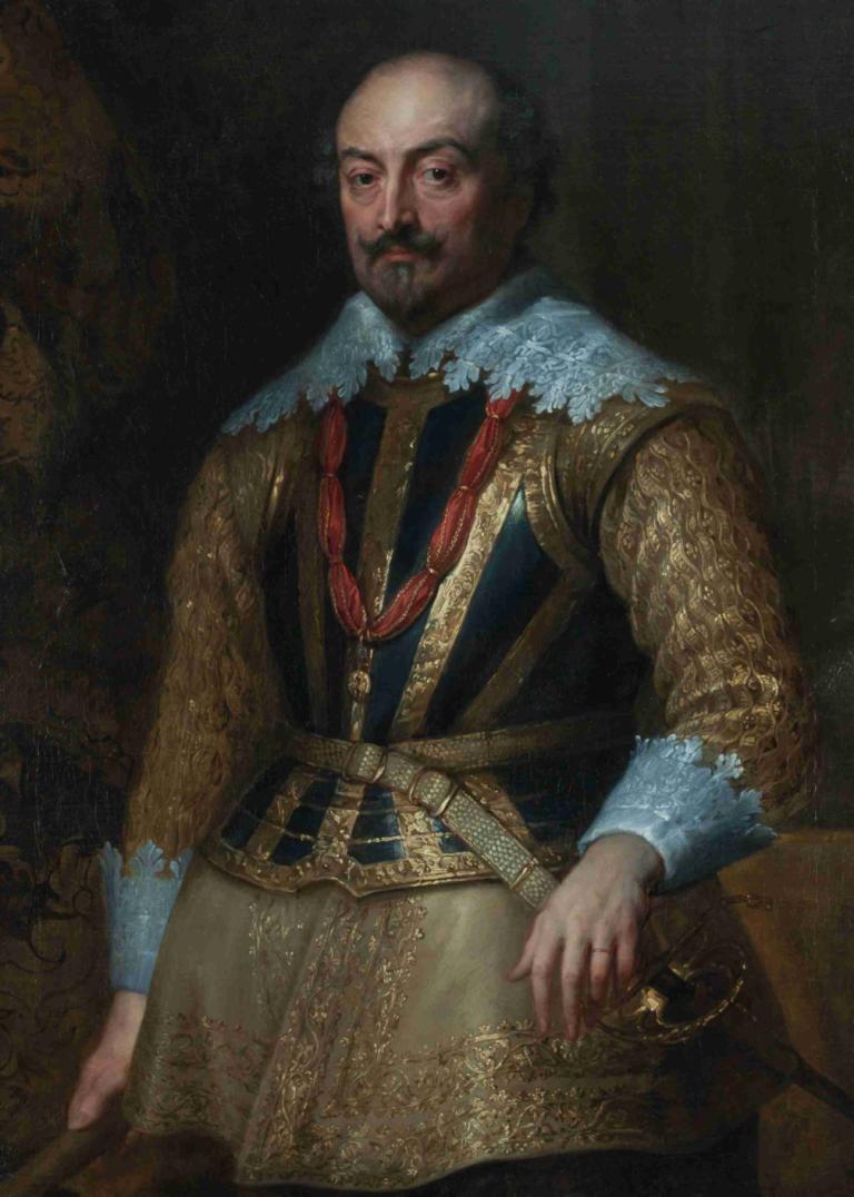 Portrait of John VIII, Count of Nassau-Siegen,Anthony van Dyck,Oil Painting,Oil Painting, 1boy, facial hair