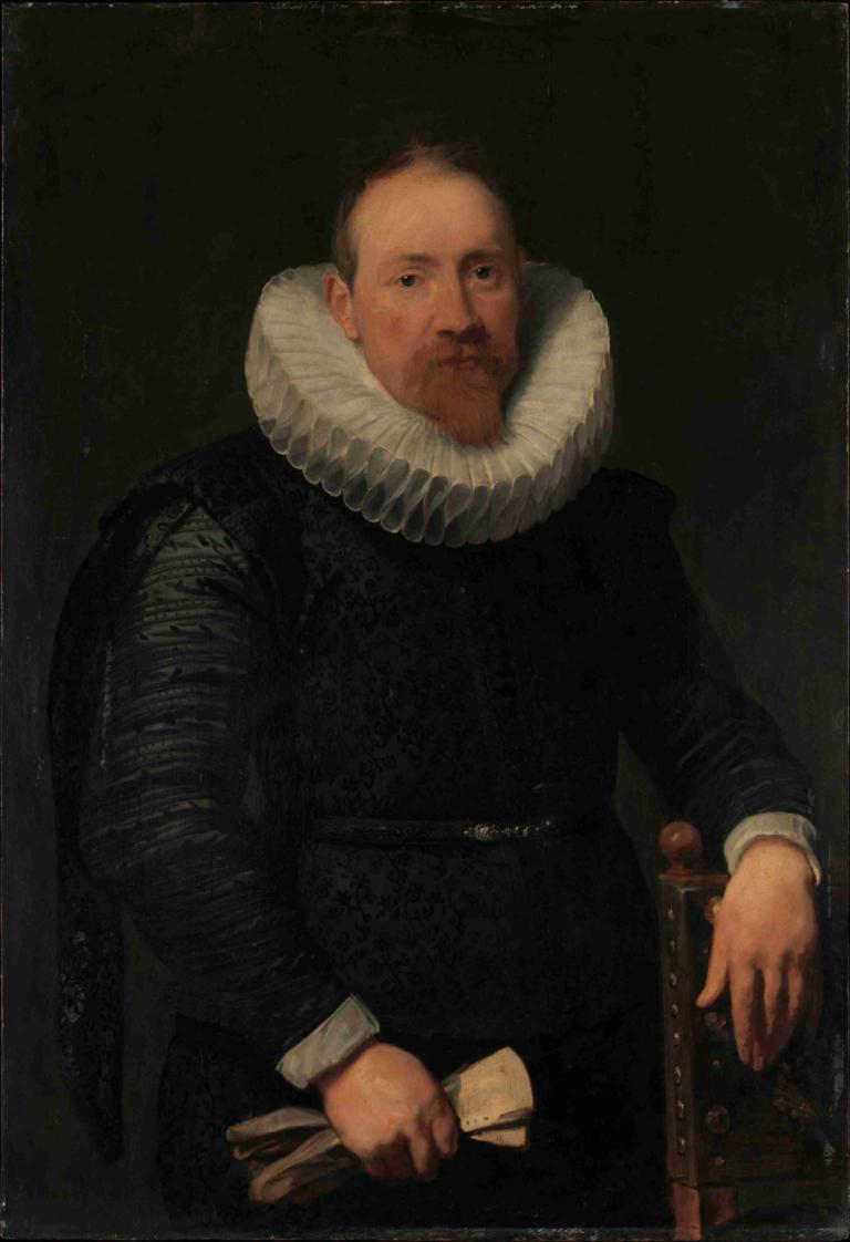 Portrait of a Man,Portræt af en mand,Anthony van Dyck,Oliemaleri,Oliemaleri, solo, 1 dreng, mandligt fokus