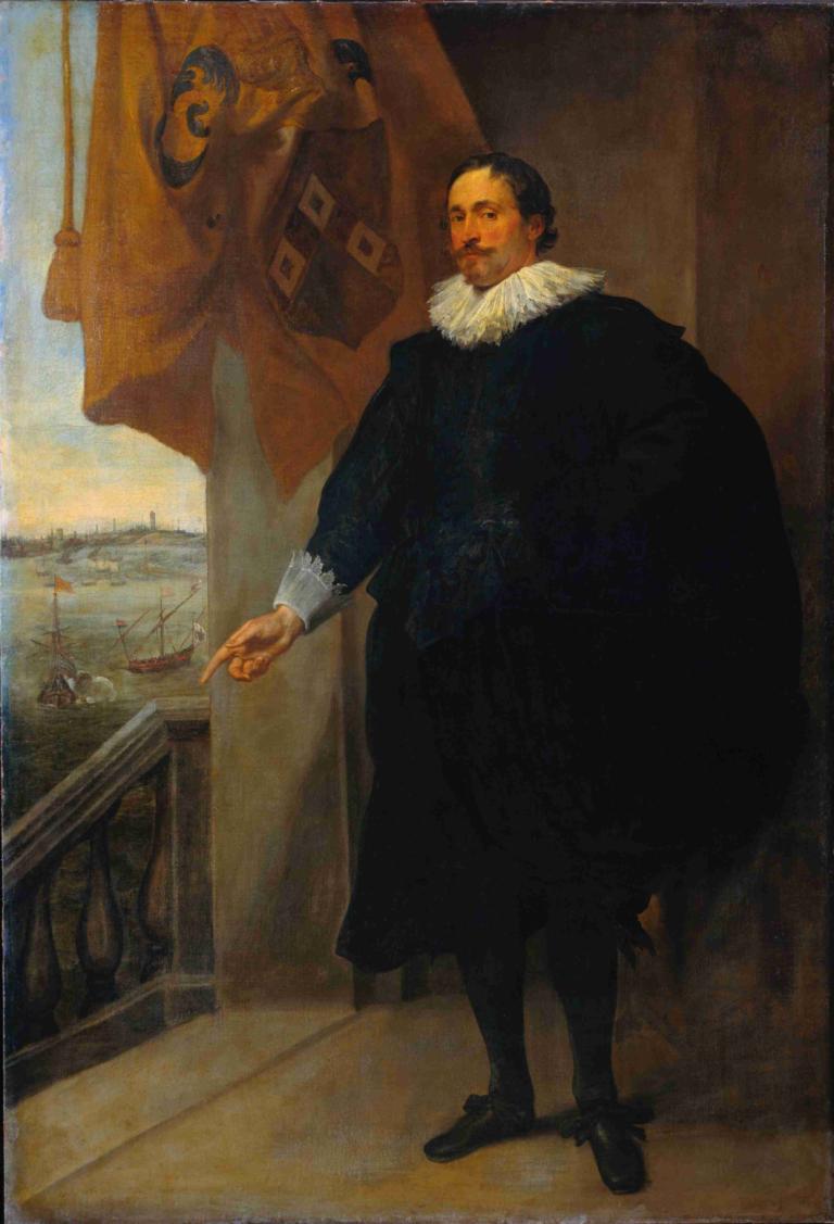 Portrait of a Nobleman, possibly Adriaan van der Borcht,Portrét šlechtice, možná Adriaan van der Borcht