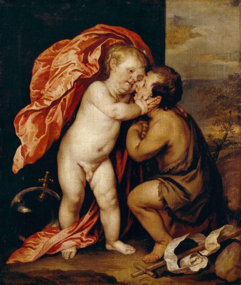 The Infants Christ And Saint John The Baptist,Spädbarnen Kristus och Johannes Döparen,Anthony van Dyck