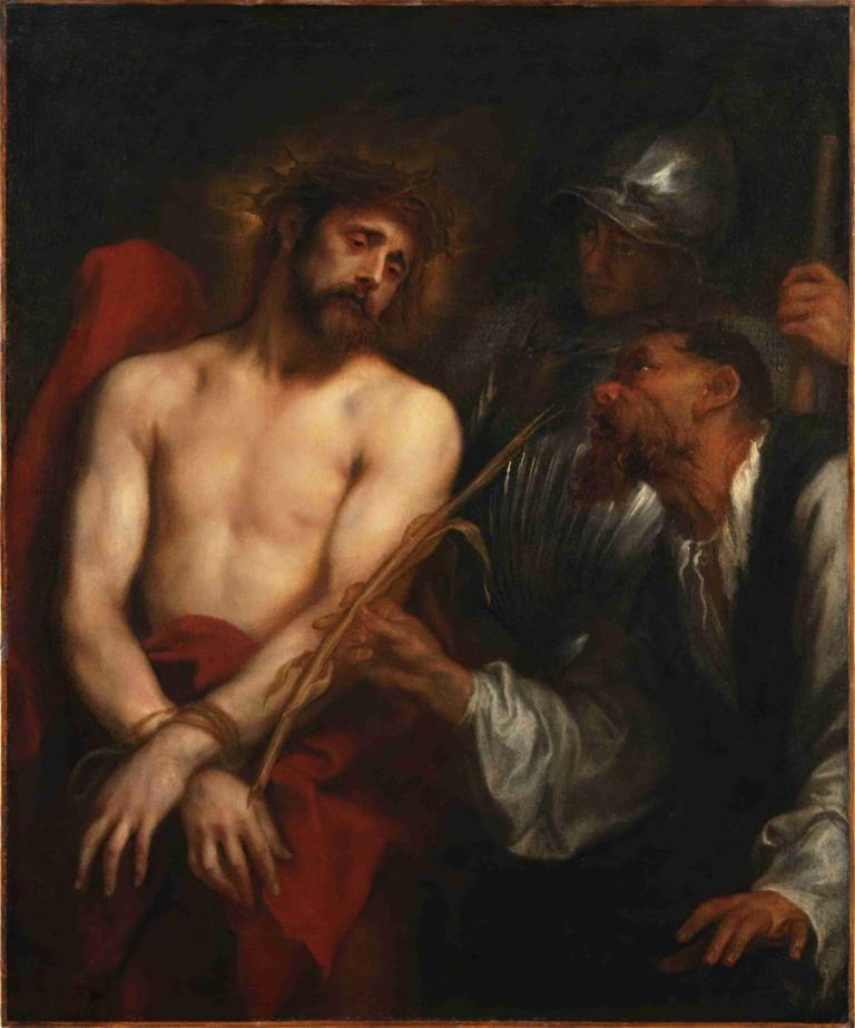 The Mocking of Christ,De bespotting van Christus,Anthony van Dyck,Olieverf,Olieverf