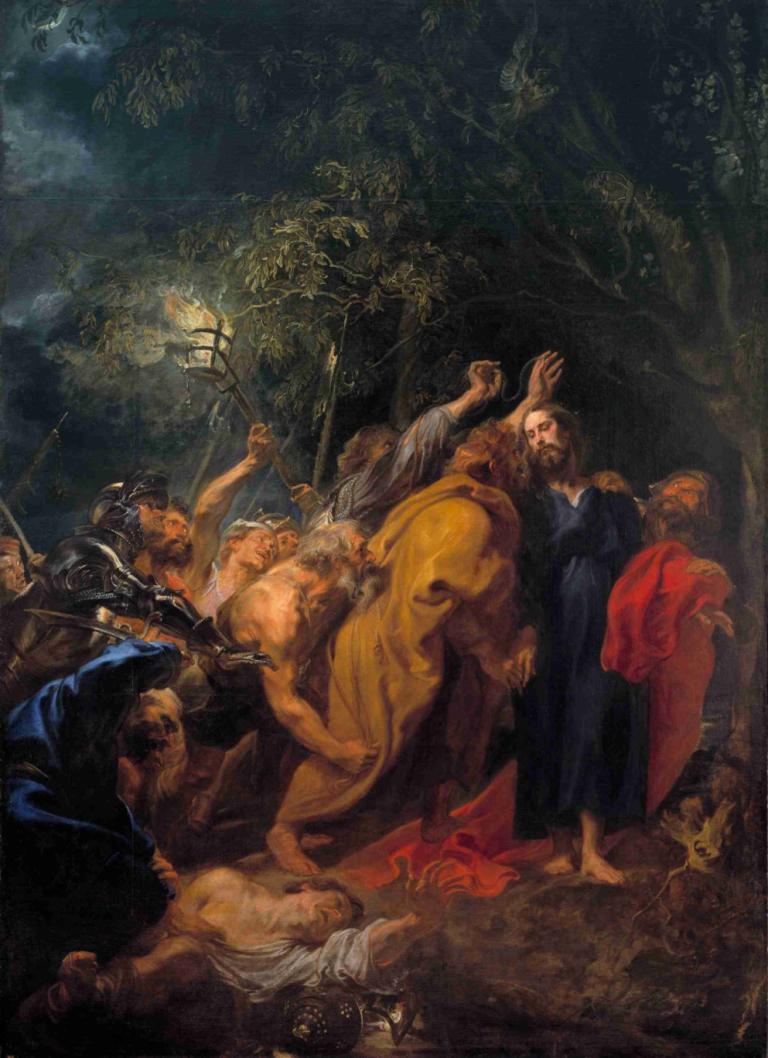 The Taking of Christ,Att ta emot Kristus,Anthony van Dyck,Oljemålning,Oljemålning, konstparodi, flera pojkar