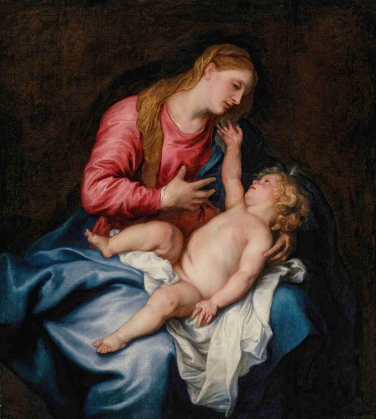 The Virgin and Child,Bakire ve Çocuk,Anthony van Dyck,Yağlı boya,Yağlı boya, güzel sanatlar parodisi