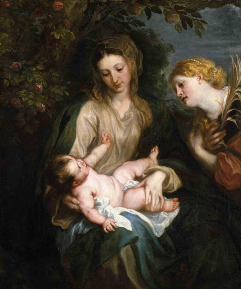 Virgin and Child with Saint Catherine of Alexandria,Jungfru och barn med den heliga Katarina av Alexandria