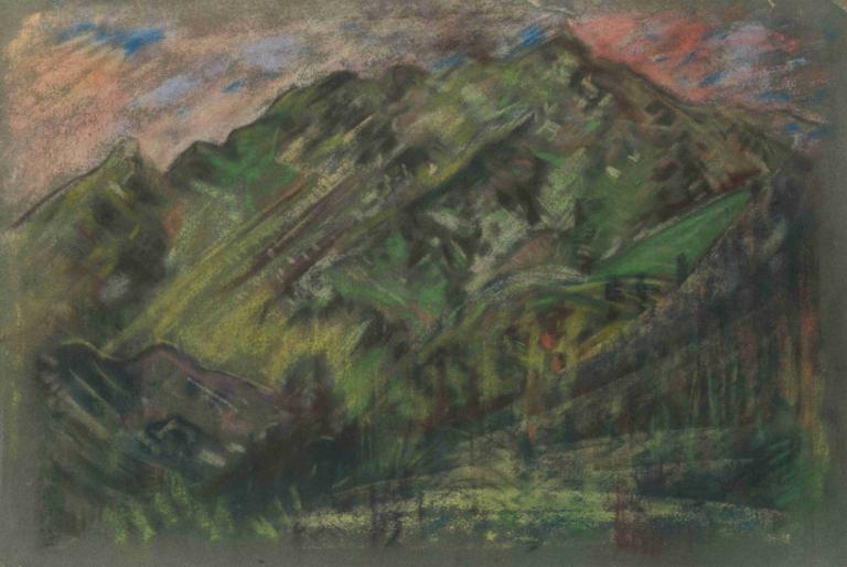 Motif from the High Tatras,来自塔特拉山高原的图案,Arnold Peter Weisz-Kubínčan,阿诺德-彼得-魏斯-库宾,粉彩画,粉彩画, 没有人类, 传统媒体, 风景, 户外