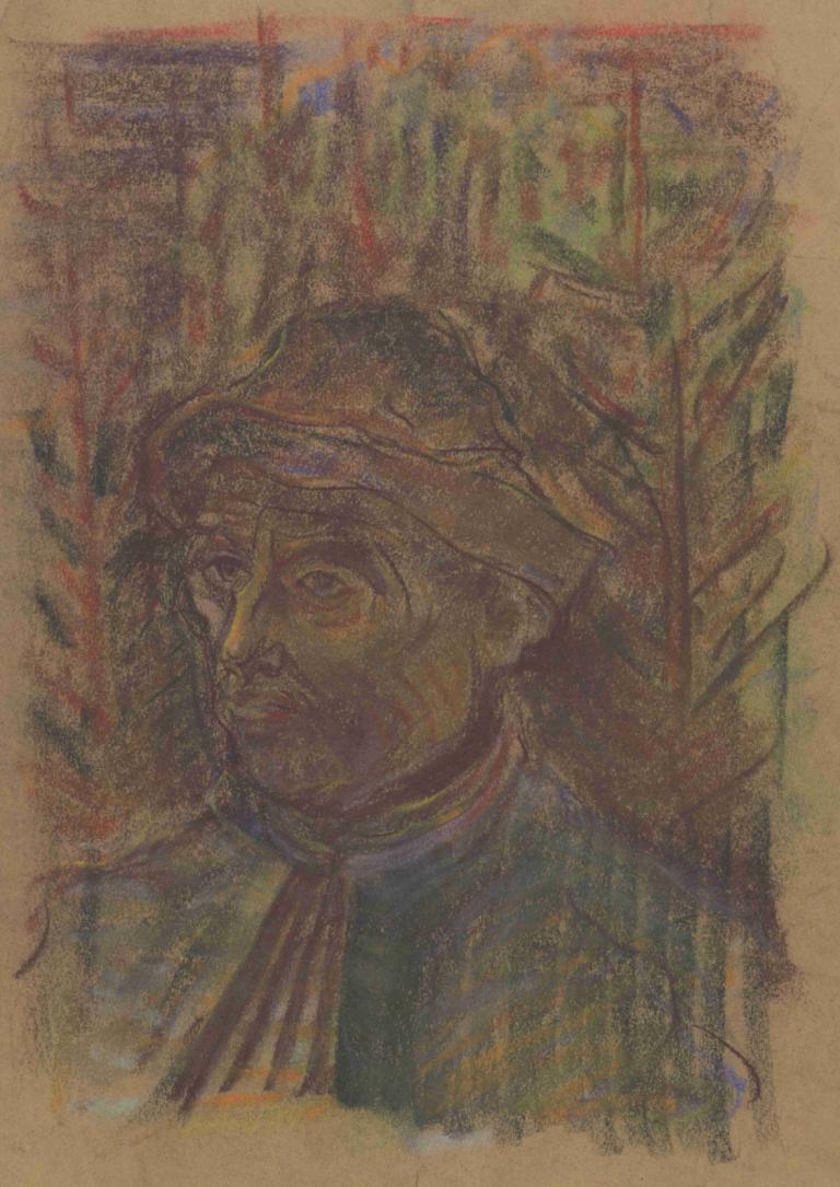 Woodcutter,Houtsnijder,Arnold Peter Weisz-Kubínčan,Arnold Peter Weisz-Kubin,Pastelkleur,Pastelkleur, solo