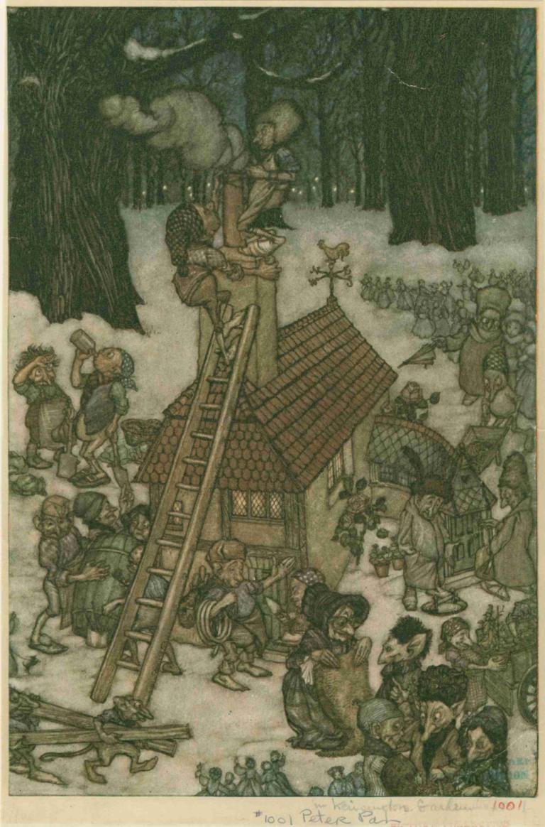 Building the house for Maimie,Het huis voor Maimie bouwen,Arthur Rackham,Illustratie,Illustratie, 6+jongens