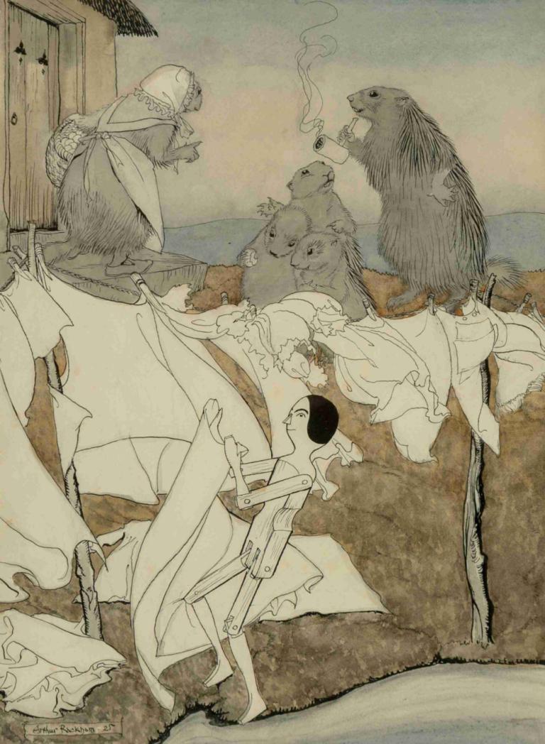 Jensina Proves a Born Housewife,Дженсина доказывает, что она прирожденная домохозяйка,Arthur Rackham