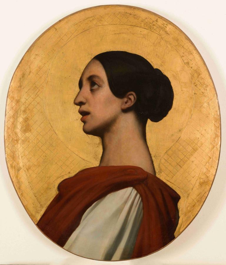 Portrait de Pauline Viardot en sainte Cécile,성 세실리아 역의 폴린 비아도 초상화,Ary Scheffer,아리 셰퍼,오일 페인팅,오일 페인팅, 독주, 여자 1명