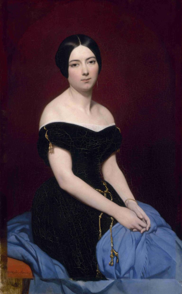 Portrait of Madame Edouard Caillard,Porträtt av Madame Edouard Caillard,Ary Scheffer,Oljemålning,Oljemålning