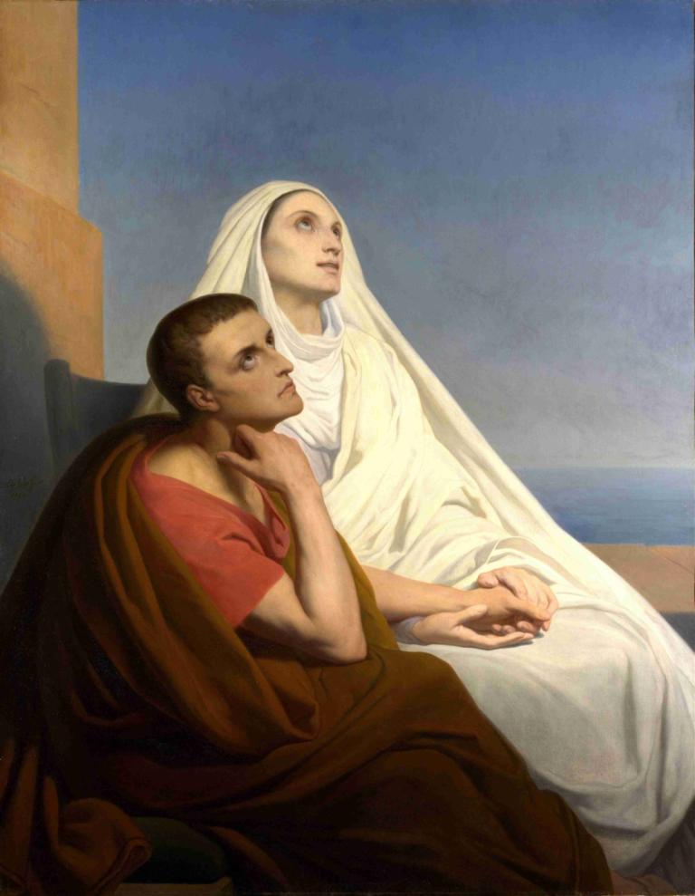 Saints Augustine And Monica,Άγιοι Αυγουστίνος και Μόνικα,Ary Scheffer,Ελαιογραφία,Ελαιογραφία