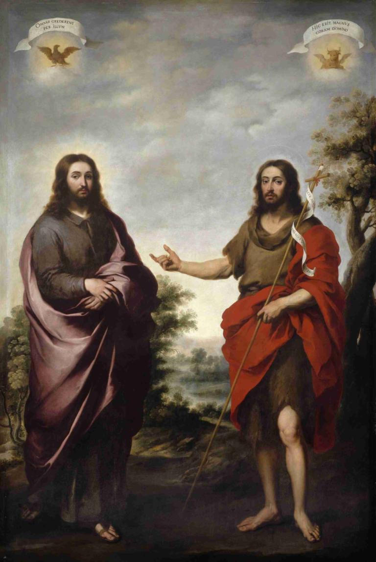 Saint John the Baptist Pointing to Christ,Sankt Johannes Døberen peger på Kristus,Bartolomé Estebán Murillo